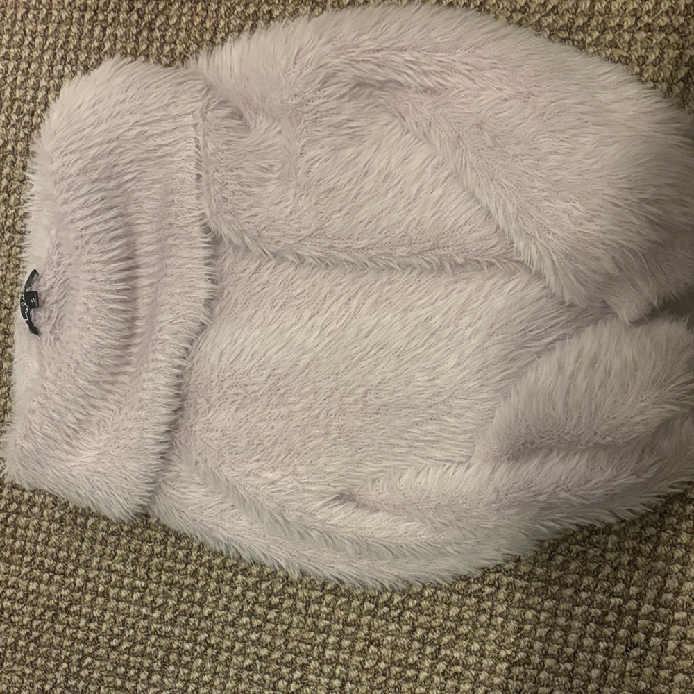 Lulu's Plush pinky cream Cowl Neck Sweater